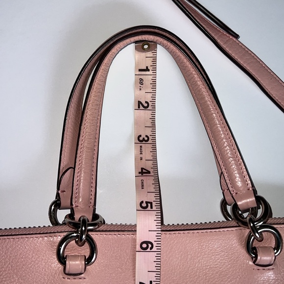 COACH EDIE SATCHEL  PINK BLUSH PEBBLED LEATHER - Picture 8 of 11